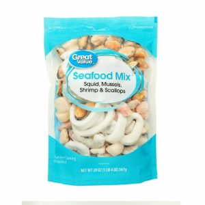 Great Value Frozen Seafood Mix with Squid, Mussels, Shrimp, and Scallops